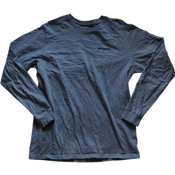 Patagonia P-6 Back Logo Responibili-Tee Long Sleeve Shirt Size M Gray - Picture 2 of 7
